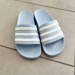 Adidas Adilette Aqua Powder Blue Slides Size 7
